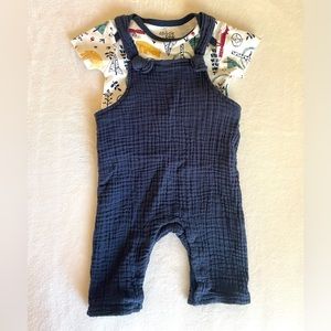 0-3M Baby Boy Overall Outfit